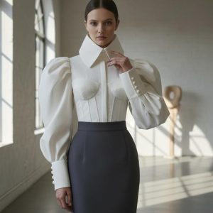 THE EMPRESS ASCENDANT CORSET BLOUSE & SCULPTED SKIRT.